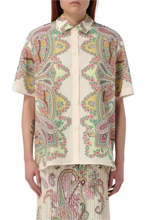 Etro Bluzki, Kobieta, Wielobarwność, S, Elegancka jedwabna bluzka z paisleyem