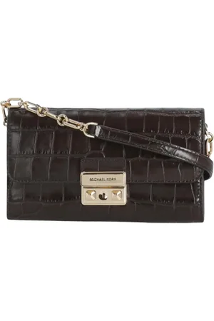 Michael Kors Torebki, Kobieta, brązowy, ONE SIZE, Brązowy Portfel na Łańcuszku Klasyczna Mini Torebka