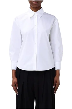 Jil Sander Bluzki, Kobieta, Biały, S, Biała Koszula Poplinowa