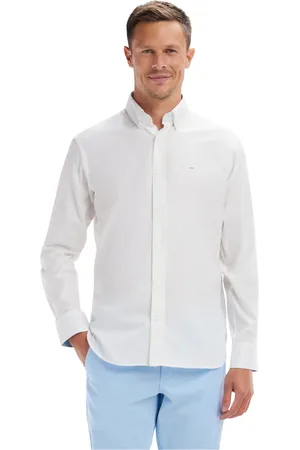 Eden Park Koszule, Mężczyzna, Biały, 3XL, Biała bawełniana koszula pinpoint
