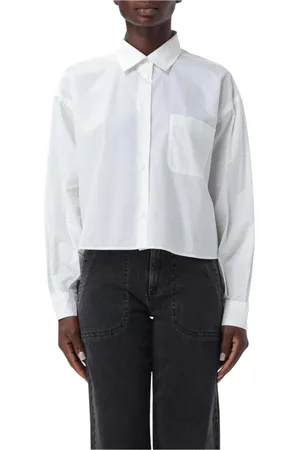 A.P.C. Bluzki, Kobieta, Biały, M, Biała Koszula Oxford Luźny Krój