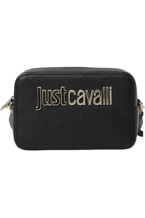Roberto Cavalli Torebki, Kobieta, Czarny, ONE SIZE, Elegancka Logo Clutch