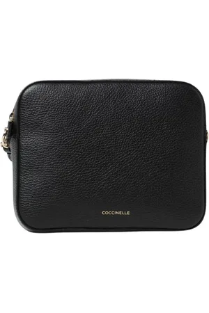 Coccinelle Torebki, Kobieta, Czarny, ONE SIZE, Czarna skórzana torba na ramię