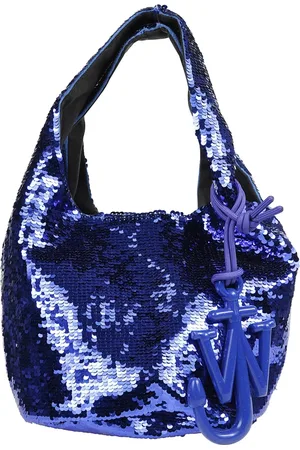 J.W.Anderson Torebki, Kobieta, Niebieski, ONE SIZE, Paillet Shopper Torba na ramię z Ukrytym Zapięciem Magnetycznym