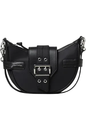 Ganni Torebki, Kobieta, Czarny, ONE SIZE, Elegancka Mini Saddle Bag z zapięciem na sprzączkę