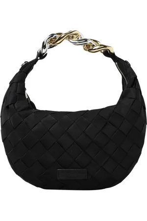 Emporio Armani Torebki, Kobieta, Czarny, ONE SIZE, Czarna Chain Handle Clutch Elegancka Stylowa