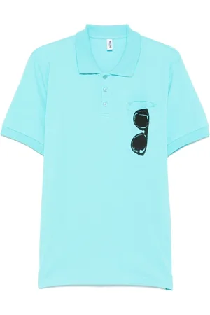 Moschino Koszulki, Mężczyzna, Niebieski, XL, Niebieskie T-shirty i Pola