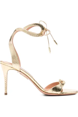Aquazzura Buty, Kobieta, Żółty, 36 EU, Eleganckie Sandały Letnie
