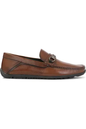 Kazar Buty, Mężczyzna, brązowy, 45 EU, Wygodne mokasyny z metalową ozdobą