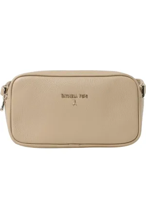 Patrizia Pepe Torebki, Kobieta, Beżowy, ONE SIZE, Czarna Skórzana Torebka Clutch