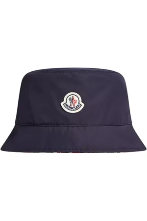 Moncler Akcesoria, Mężczyzna, Niebieski, L, Poliester, Dwustronny kapelusz typu bucket hat
