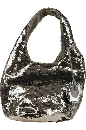 J.W.Anderson Torebki, Kobieta, Szary, ONE SIZE, Paillet Shopper Torebka z Metalicznym Charmem