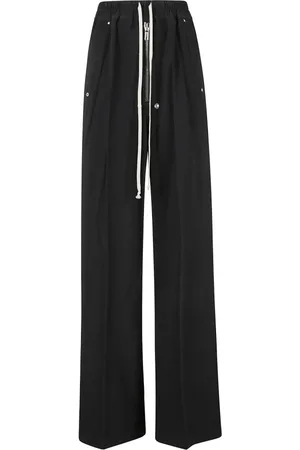 Rick Owens Spodnie, Kobieta, Czarny, S, Szerokie Spodnie Bela