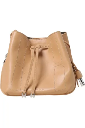 Hogan Torebki, Kobieta, brązowy, ONE SIZE, Czarna Skórzana Torba na Ramię z Sznurkiem