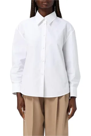 Jil Sander Bluzki, Kobieta, Biały, S, Biała Koszula z Bawełny Styl Minimalistyczny