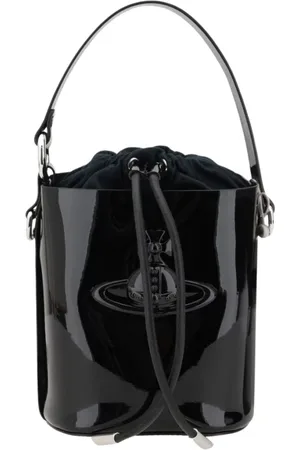 Vivienne Westwood Torebki, Kobieta, Czarny, ONE SIZE, Patenkowa torba wiaderko