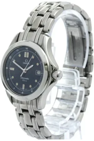 Omega Pre-owned, Kobieta, Niebieski, ONE SIZE, Pre-owned Stainless Steel watches