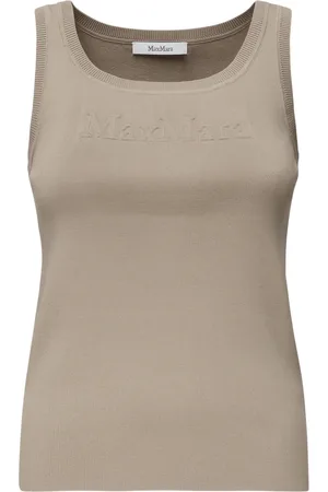 Max Mara Swetry, Kobieta, Beżowy, L, Beżowy Sweter z Okrągłym Dekoltem