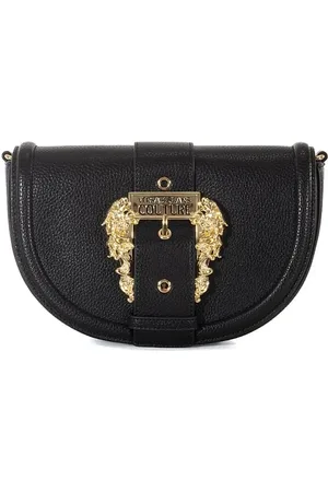 VERSACE Torebki, Kobieta, Czarny, ONE SIZE, Nylon, Czarna Torebka Ramiona z Eko Skóry