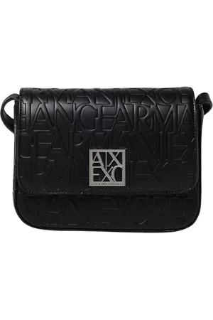 Armani Exchange Torebki, Kobieta, Czarny, ONE SIZE, Czarna Mini Torba na Ramię