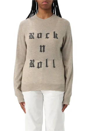 Zadig & Voltaire Swetry, Kobieta, Beżowy, L, V-Neck Cashmere Sweater