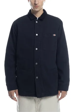 Dickies Kurtki, Mężczyzna, Czarny, M, Kurtka Robocza z Wysokim Kożuszkiem