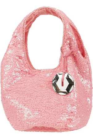 J.W.Anderson Torebki, Kobieta, Różowy, ONE SIZE, Paillet Shopper Torebka z Metalicznym Charmem