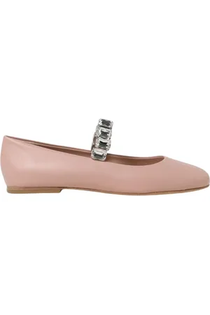 Casadei Buty, Kobieta, Beżowy, 37 1/2 EU, Eleganckie Crystal Ballerina Flats