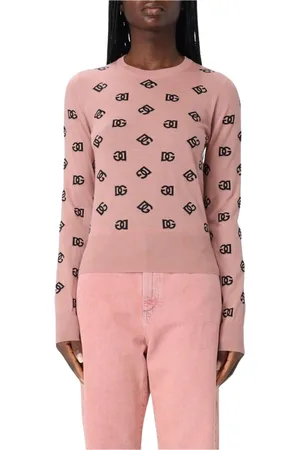 Dolce & Gabbana Swetry, Kobieta, Różowy, S, Kaszmir, Różowy Elegancki Kardigan Dzianina