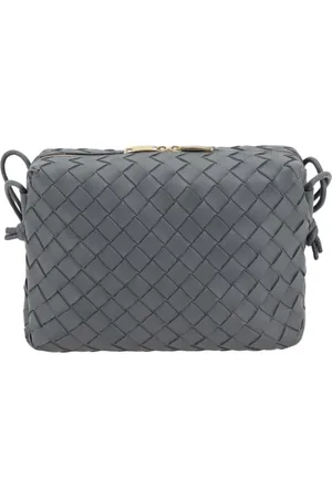 Bottega Veneta Torebki, Kobieta, Szary, ONE SIZE, Złota Intrecciato Clutch Mini Torebka