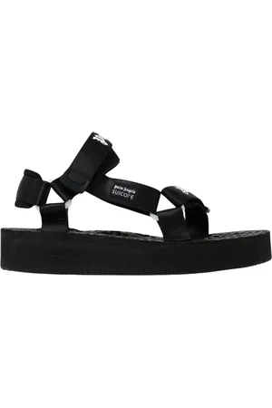 Palm Angels Buty, Mężczyzna, Czarny, 44 EU, Czarne Platformy Sandały dla Mężczyzn