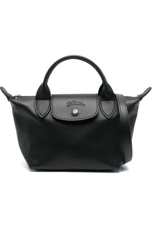 Longchamp Torebki, Kobieta, Czarny, ONE SIZE, Czarna Skórzana Torba na Ramię