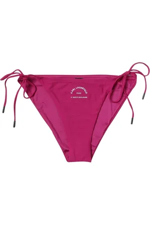Karl Lagerfeld Stroje kąpielowe, Kobieta, Fioletowy, L, Tie Side Bikini Dolne