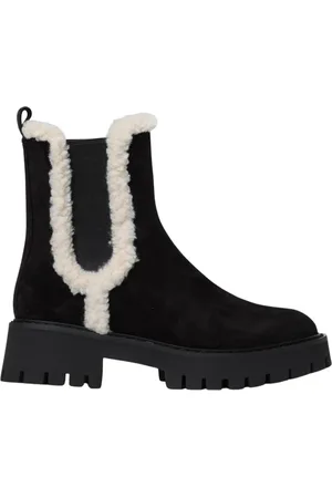 Michael Kors Buty, Kobieta, Czarny, 37 EU, Zamsz, Czarne Shearlingowe Botki