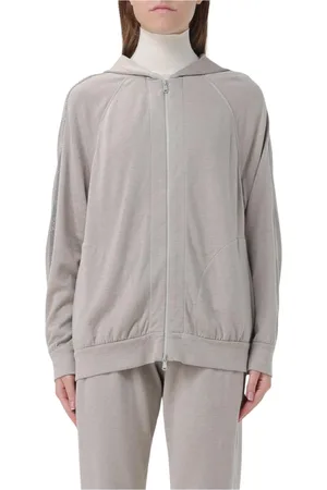 Brunello Cucinelli Bluzy, Kobieta, Szary, L, Wibrujący Wielokolorowy Sweter
