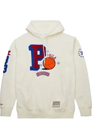 Mitchell & Ness Bluzy, Mężczyzna, Beżowy, 2XL, Bawełna, Philadelphia 76ers NBA Bluza Kremowa