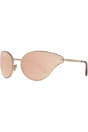 Roberto Cavalli Akcesoria, Kobieta, Różowy, ONE SIZE, Owalne Lustro w Kolorze Różowego Złota Okulary Przeciwsłoneczne
