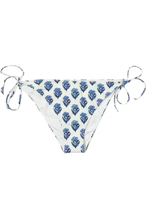 MC2 SAINT BARTH Stroje kąpielowe, Kobieta, Biały, S, Len, Białe Dolne bikini Tie Side