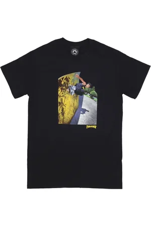 Thrasher Koszulki, Mężczyzna, Czarny, L, Czarna Wallride Tee Krótki Rękaw T-shirt