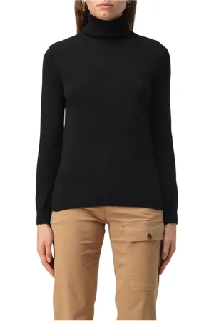 Woolrich Swetry, Kobieta, Czarny, S, Kaszmir, Czarny Sweter z kaszmiru z golfem