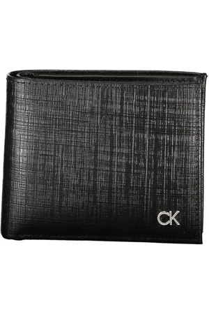 Calvin Klein Akcesoria, Mężczyzna, Czarny, ONE SIZE, Elegant Dual Compartment Leather Wallet
