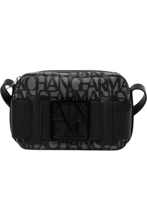 Armani Exchange Torebki, Kobieta, Czarny, ONE SIZE, Czarna Torebka z Logo
