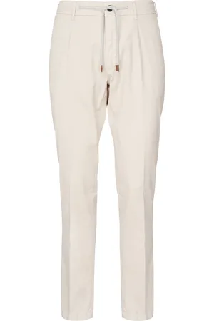 ELEVENTY Spodnie, Mężczyzna, Beżowy, W34, Bawełna, Spodnie dresowe Slim-fit