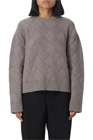 Bottega Veneta Swetry, Kobieta, Szary, M, Kaszmir, Luksusowy Sweter z Kaszmiru
