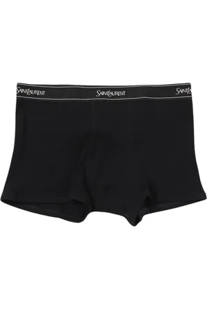 Saint Laurent Bielizna, Mężczyzna, Czarny, S, Klasyczne Czarne Figi z Żebrowaniem