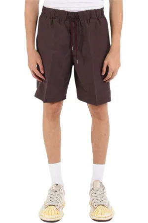 COSTUMEIN Szorty, Mężczyzna, Fioletowy, 2XL, Szorty bermudzkie z lyocellu z zapięciem na guzik