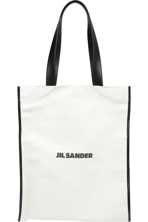 Jil Sander Torebki, Mężczyzna, Biały, ONE SIZE, Beżowa i czarna torba shopper z bawełny