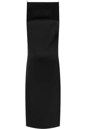 Jacquemus Sukienki, Kobieta, Czarny, S, Czarna Sukienka z Cienkimi Ramiączkami