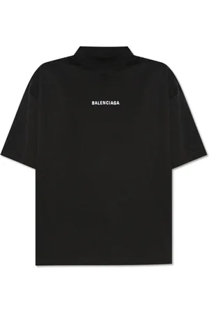Balenciaga Koszulki, Kobieta, Czarny, M, Bawełna, T-shirt z Logo