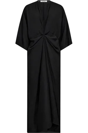 Co`Couture Sukienki, Kobieta, Czarny, M, Elegancka Sukienka z Kokardą Czarna